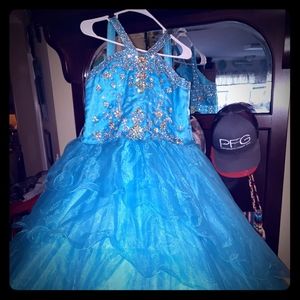 Custom stoned winning pageant gown